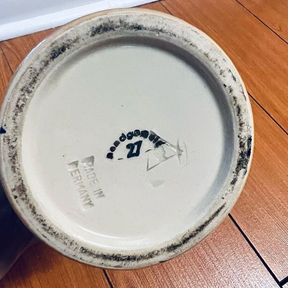 GERZ Beer Stein Pewter Lid Tavern Scene ”Frohbeim Bier Das Lieben Wir" V… - Picture 10 of 17